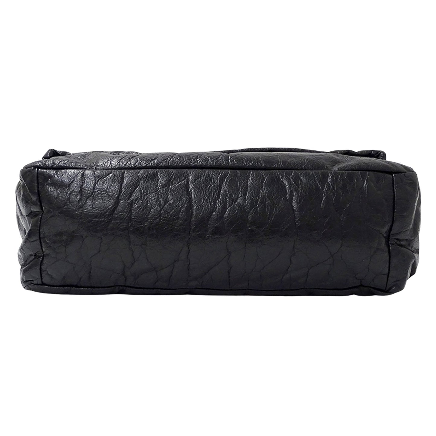 Balenciaga Monaco Medium Shoulder Bag In Black Leather (765945)