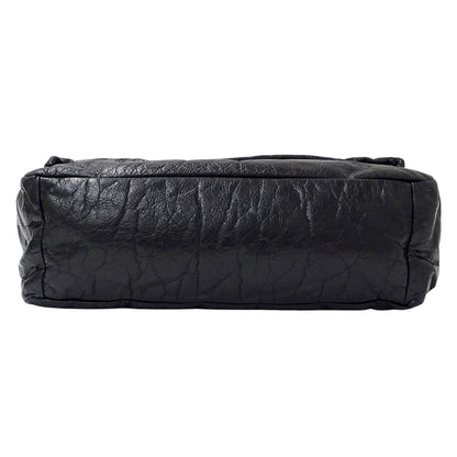 Balenciaga Monaco Medium Shoulder Bag In Black Leather (765945)