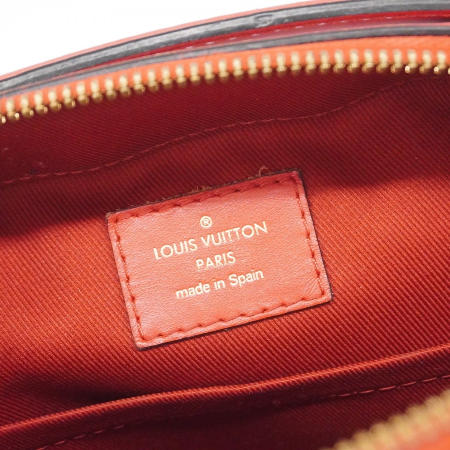 Louis Vuitton Monogram Saintonge Handbag M43556 Brown Coquelicot 2-Way Bag