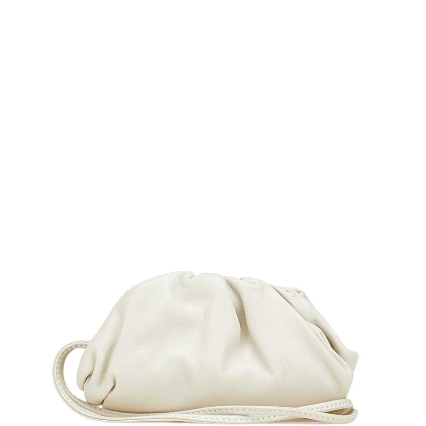 Bottega Veneta Mini The Pouch Shoulder Bag In Ivory Leather