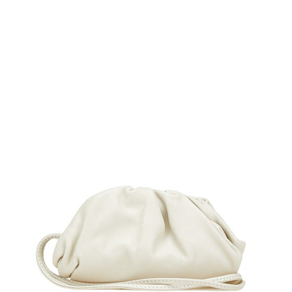 Bottega Veneta Mini The Pouch Shoulder Bag In Ivory Leather