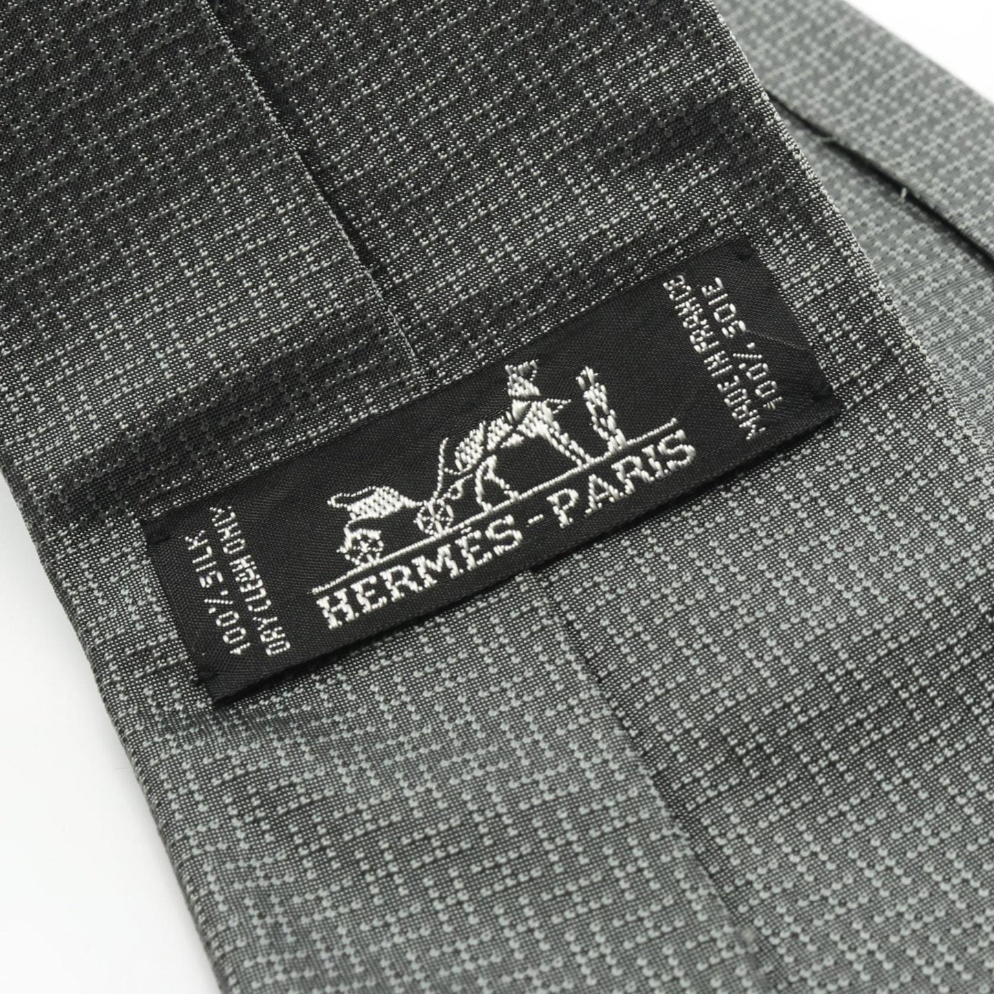 Hermes Herms H-Patterned Silk Tie For Men