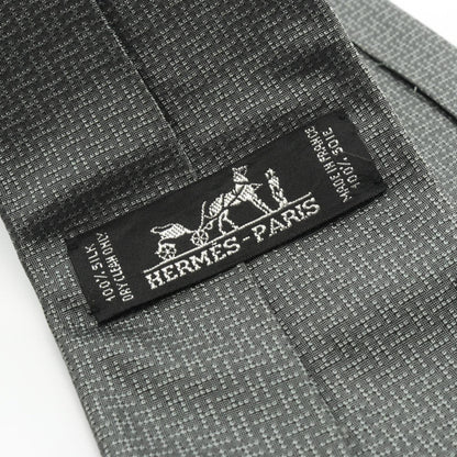 Hermes Herms H-Patterned Silk Tie For Men