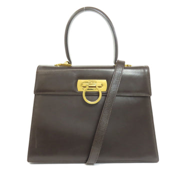 Salvatore Ferragamo Gancini Hardware 2-Way Handbag In Calfskin