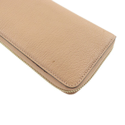 Chlo Chloe Twisted Bow Long Wallet 3P0762 Leather Beige Gold Hardware L-Shaped Zipper