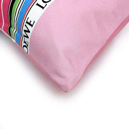 Loewe Bag Ec-22948 Pink Stripe Large Canvas Leather 691910 Clutch Pouch