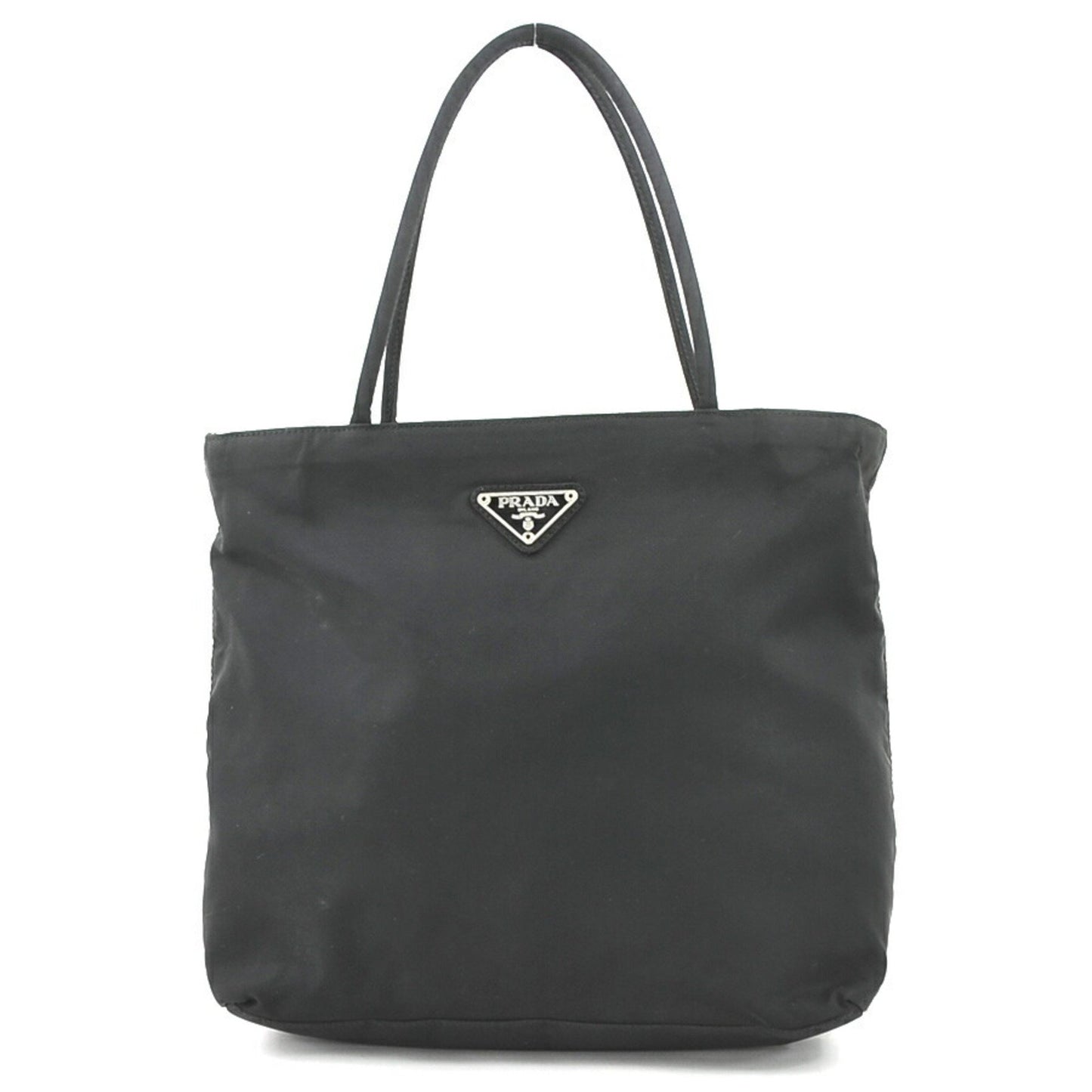 Prada Handbag Nylon Black Silver