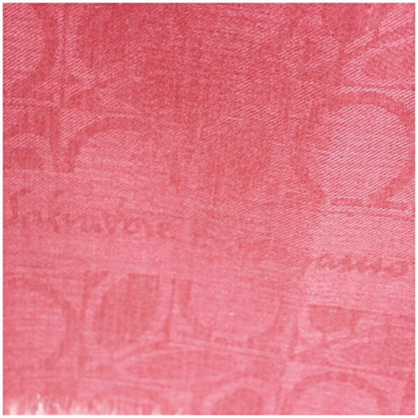 Salvatore Ferragamo Silk Wool Cashmere Stole Red Gancini Pattern
