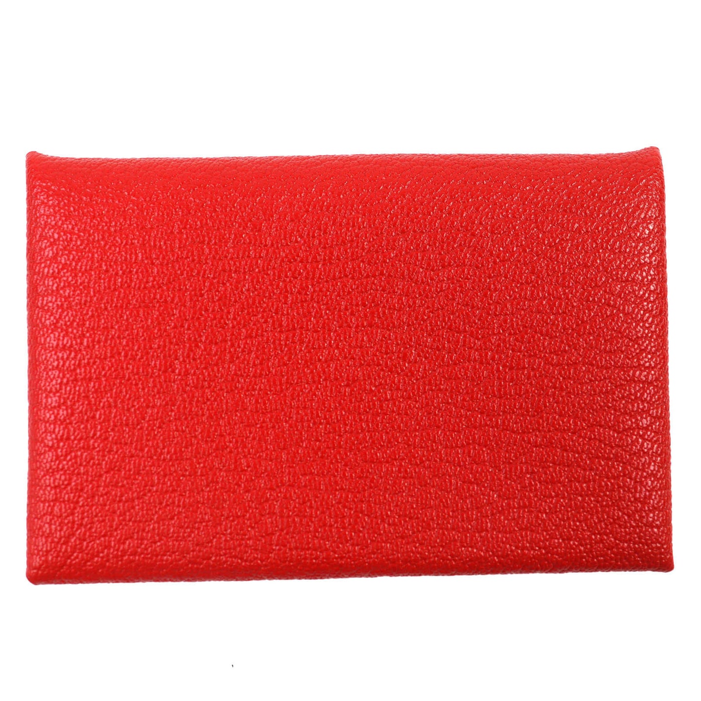 Hermes Calvi Chevre Rouge Coupe Silver Hardware Iwataya Exclusive Business Card Case