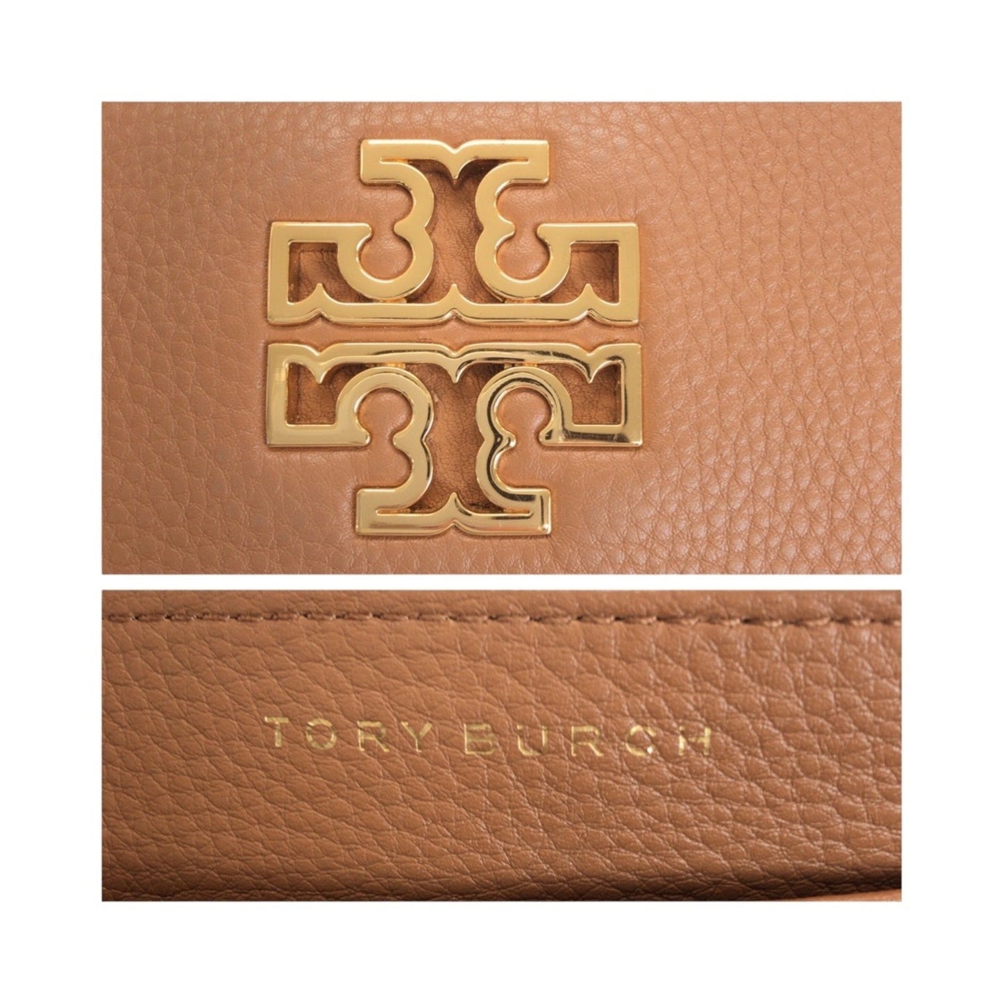Tory Burch Britain Brown Leather Long Wallet