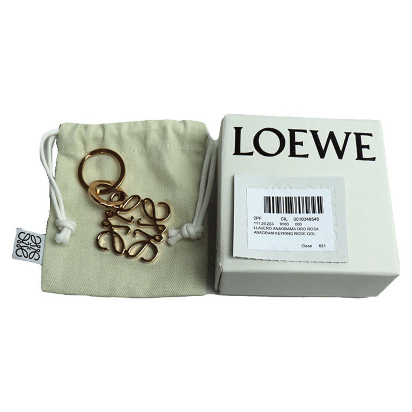 Loewe Anagram Keyring Key Holder Rose Gold 111.29.203