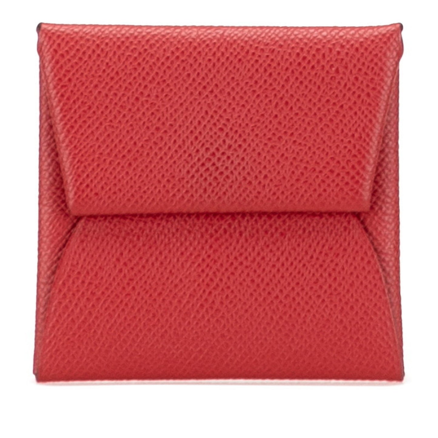 Herms Bastia Wallet/Coin Purse Rouge Kazak Epsom Leather