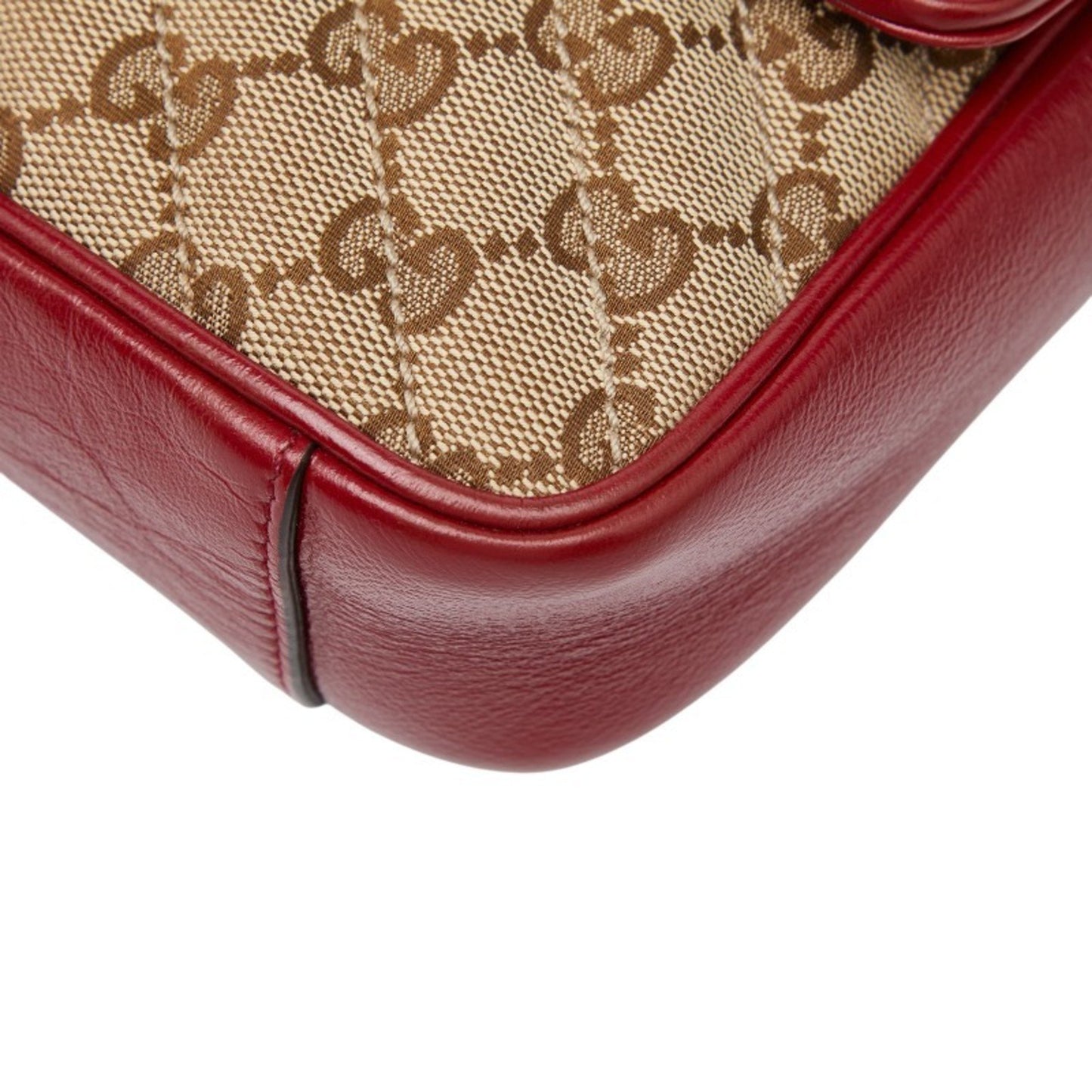 Gucci Gg Marmont Quilted Chain Shoulder Bag 446744 Beige