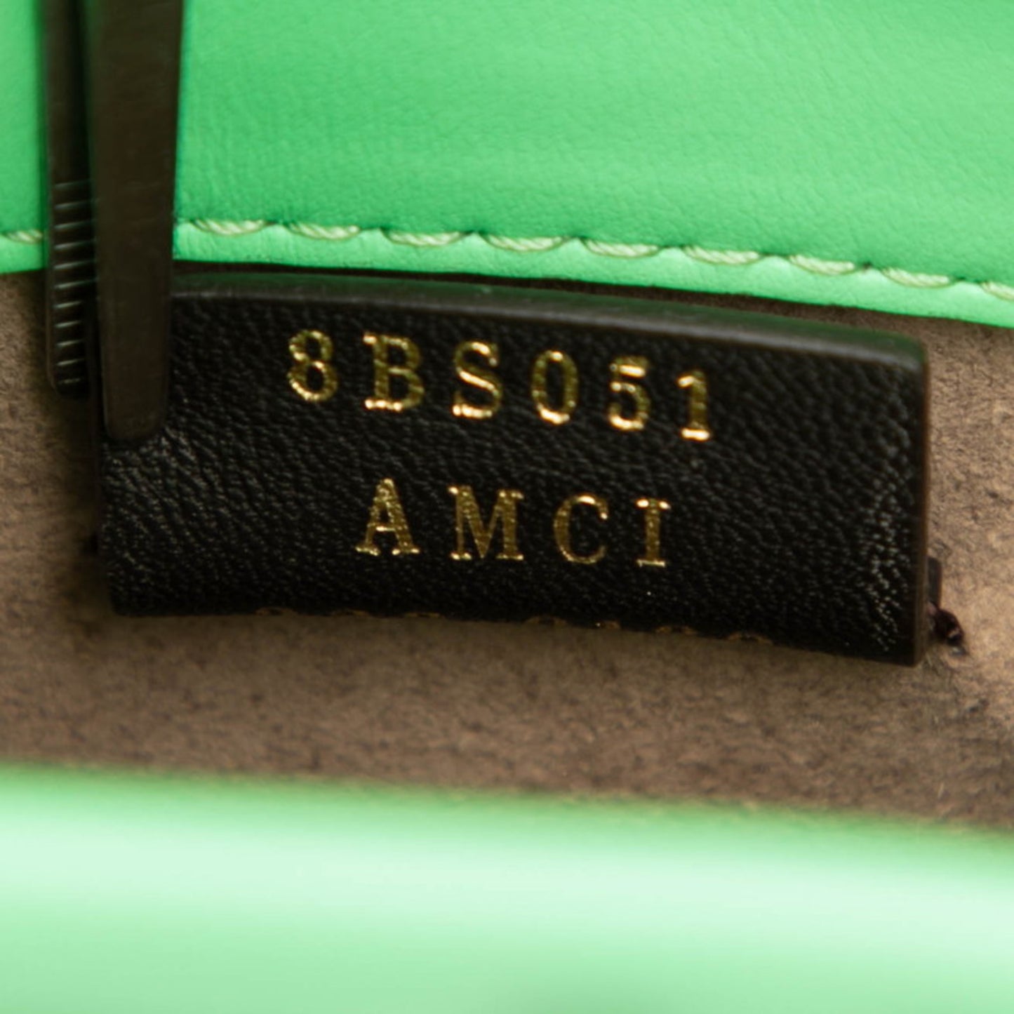 Fendi Sunshine Shopper Small Handbag/Shoulder Bag 2Way 8Bs051 Green/Brown Leather