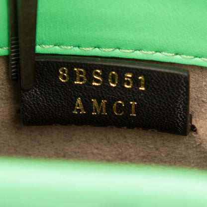 Fendi Sunshine Shopper Small Handbag/Shoulder Bag 2Way 8Bs051 Green/Brown Leather