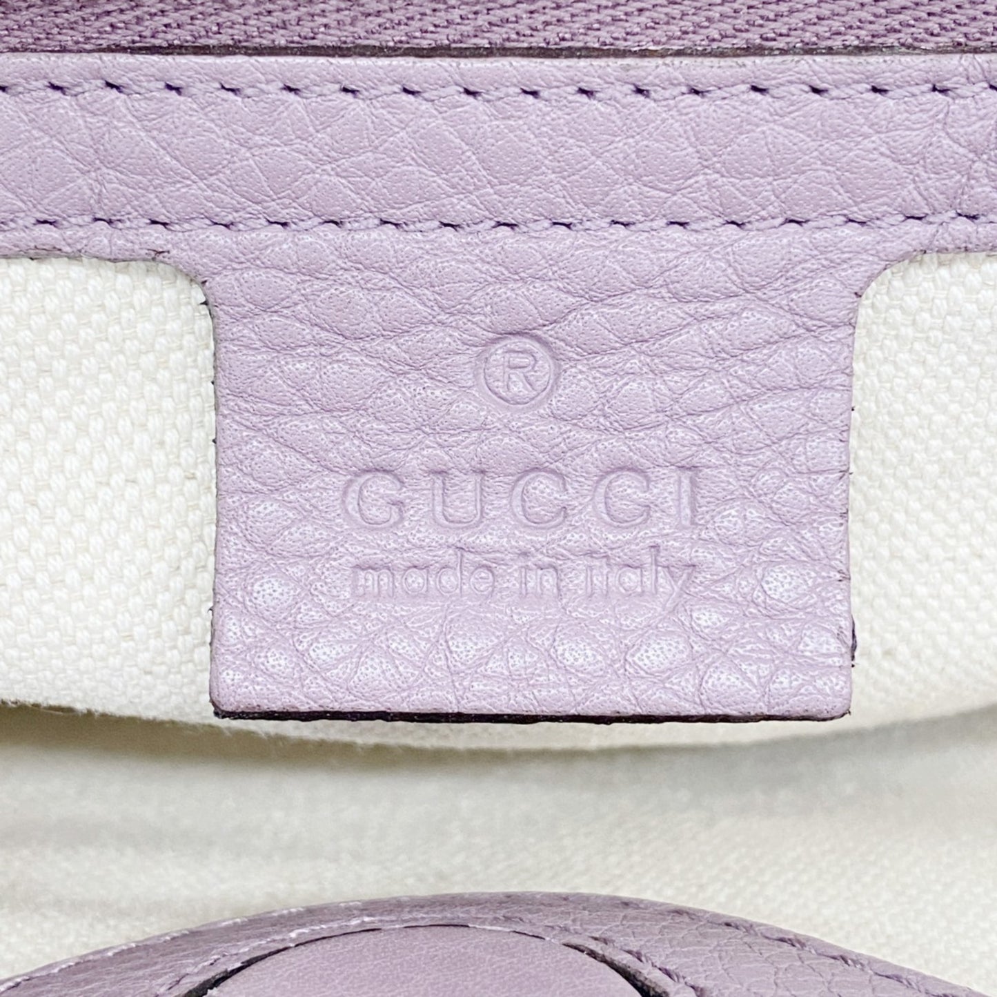 Gucci Bamboo Handbag 323660 Leather Purple