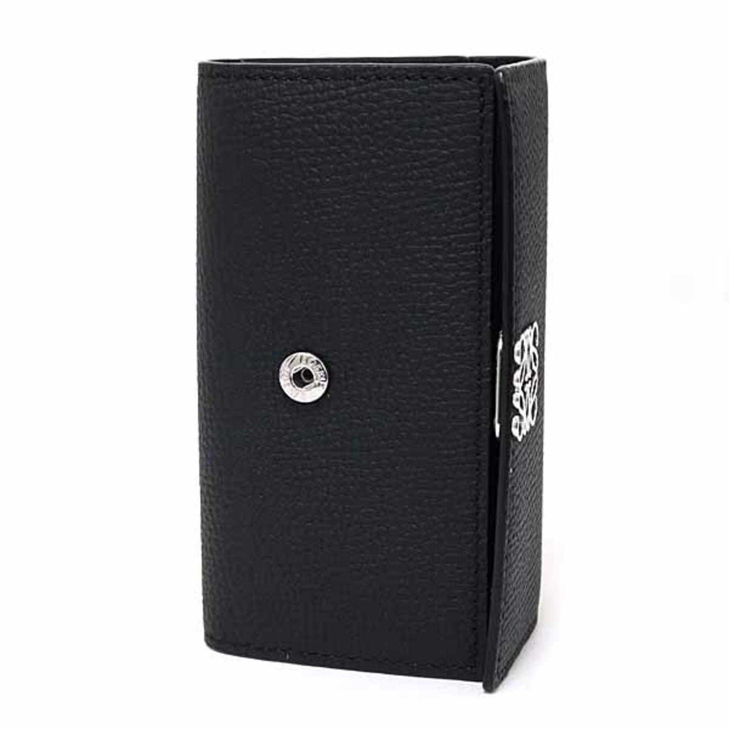 Loewe Anagram Key Case In Pebble Grain Calfskin