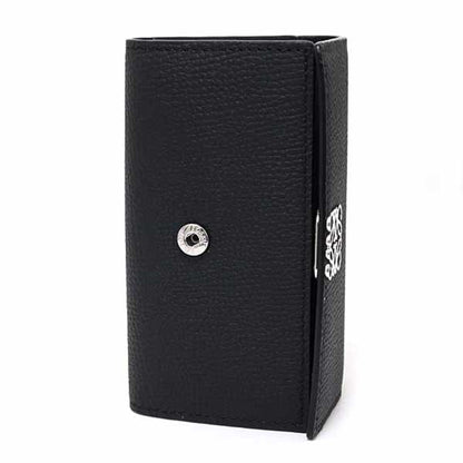 Loewe Anagram Key Case In Pebble Grain Calfskin