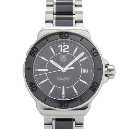 Tag Heuer Formula 1 Wah1210.Ba0859 Stainless Steel Black/Silver Dial Quartz Watch 0330 Heuer
