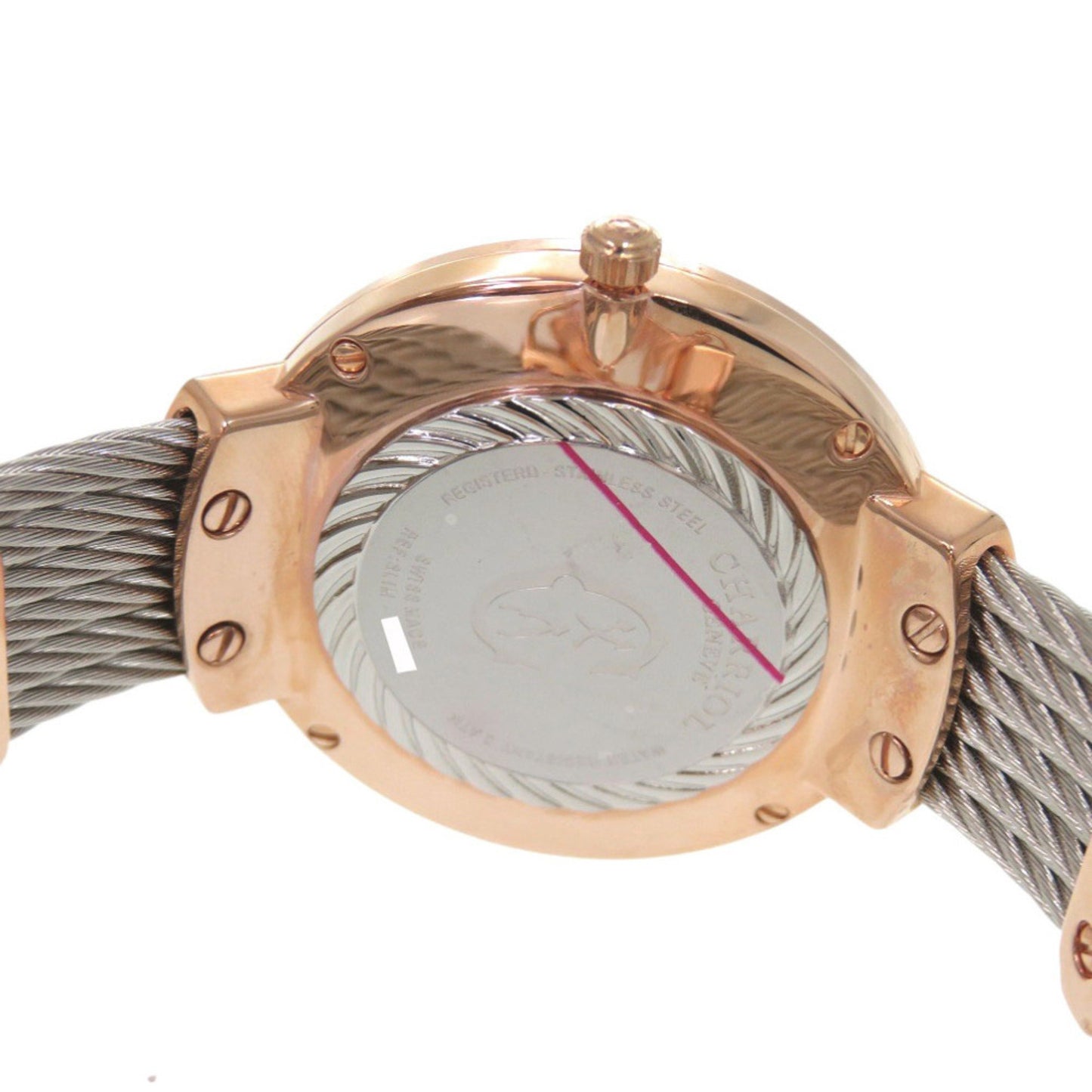 Unused Charriol Saint-Tropez Stainless Steel White Shell