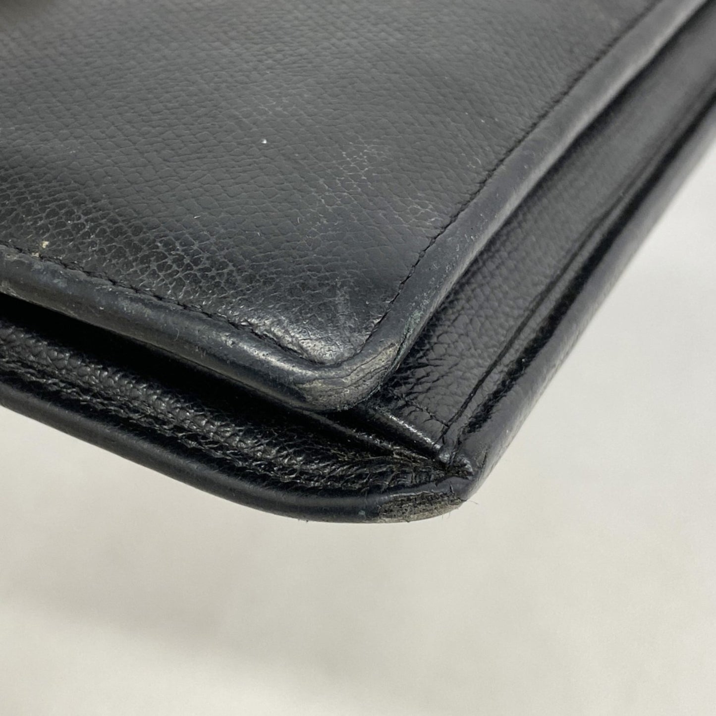 Chanel Coco Button Leather Long Wallet Black