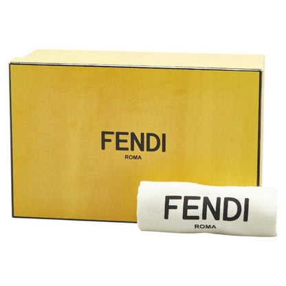 Fendi Pom-Pom Charm Key Ring Keychain 7Sr45R Pink Blue Fur Leather