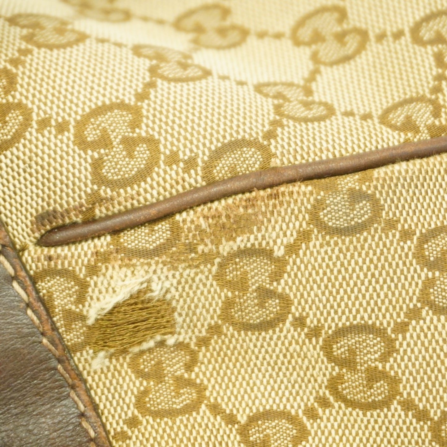 Gucci Gg Canvas Sherry Line Mayfair Handbag 269894 Brown 2-Way Bag