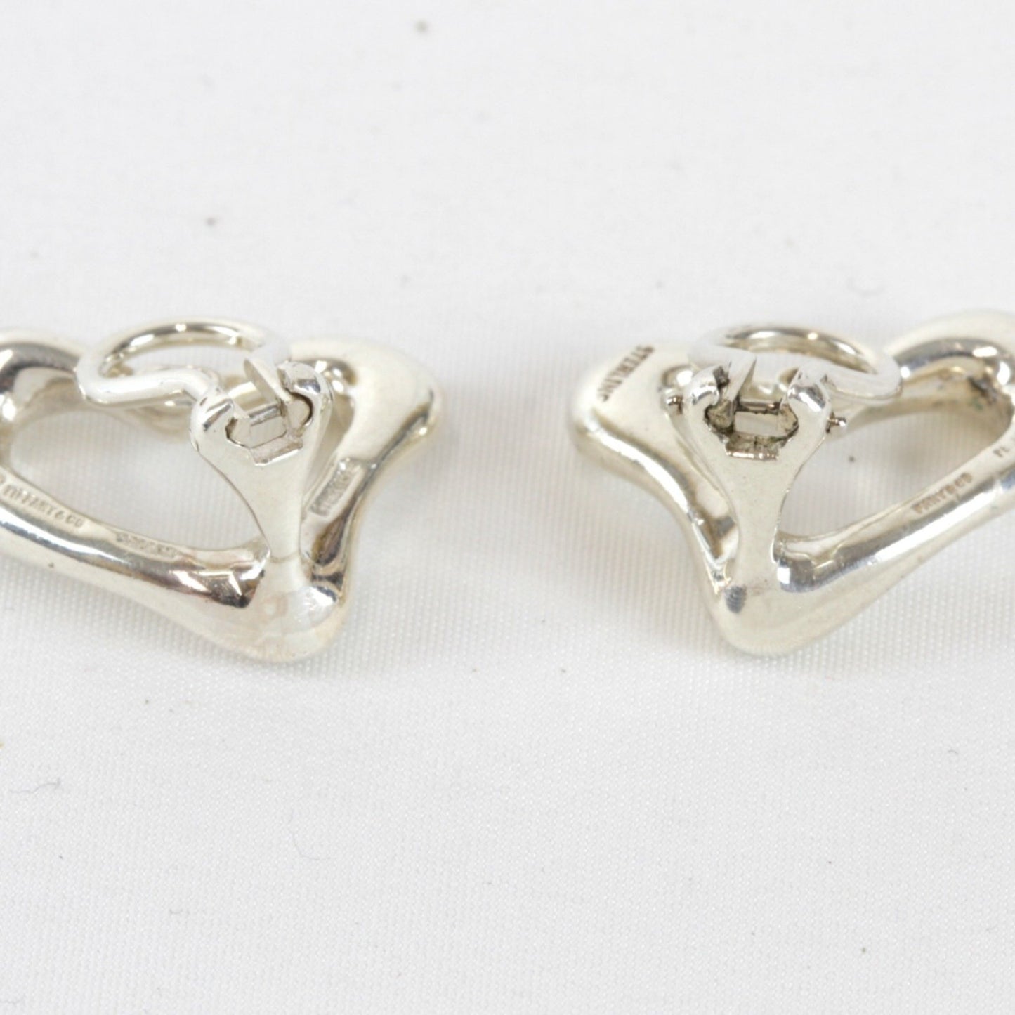 Tiffany & Co. Heart 10.7G Earrings In 925 Sterling Silver