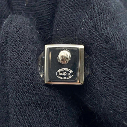 Chanel Earrings Coco Mark Cube Rhinestone B25 C Abe805 Chanel