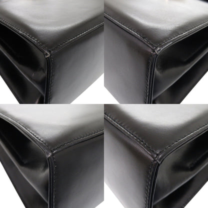 Salvatore Ferragamo Gancini Aq-212193 Leather Black Handbag 0608