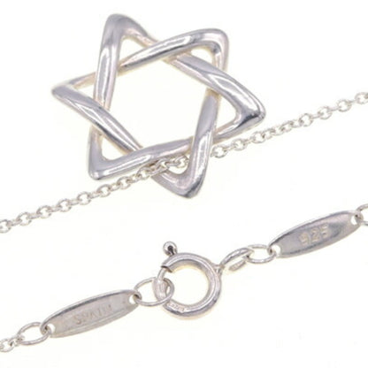 Tiffany Necklace Elsa Peretti Star Of David Sv Sterling Silver 925 Pendant