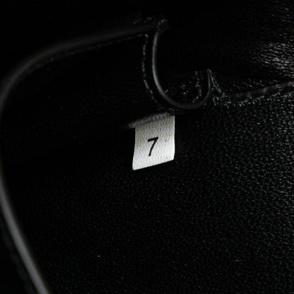 Prada Stitched Rim Handbag Shoulder Bag Br5138 Black Leather