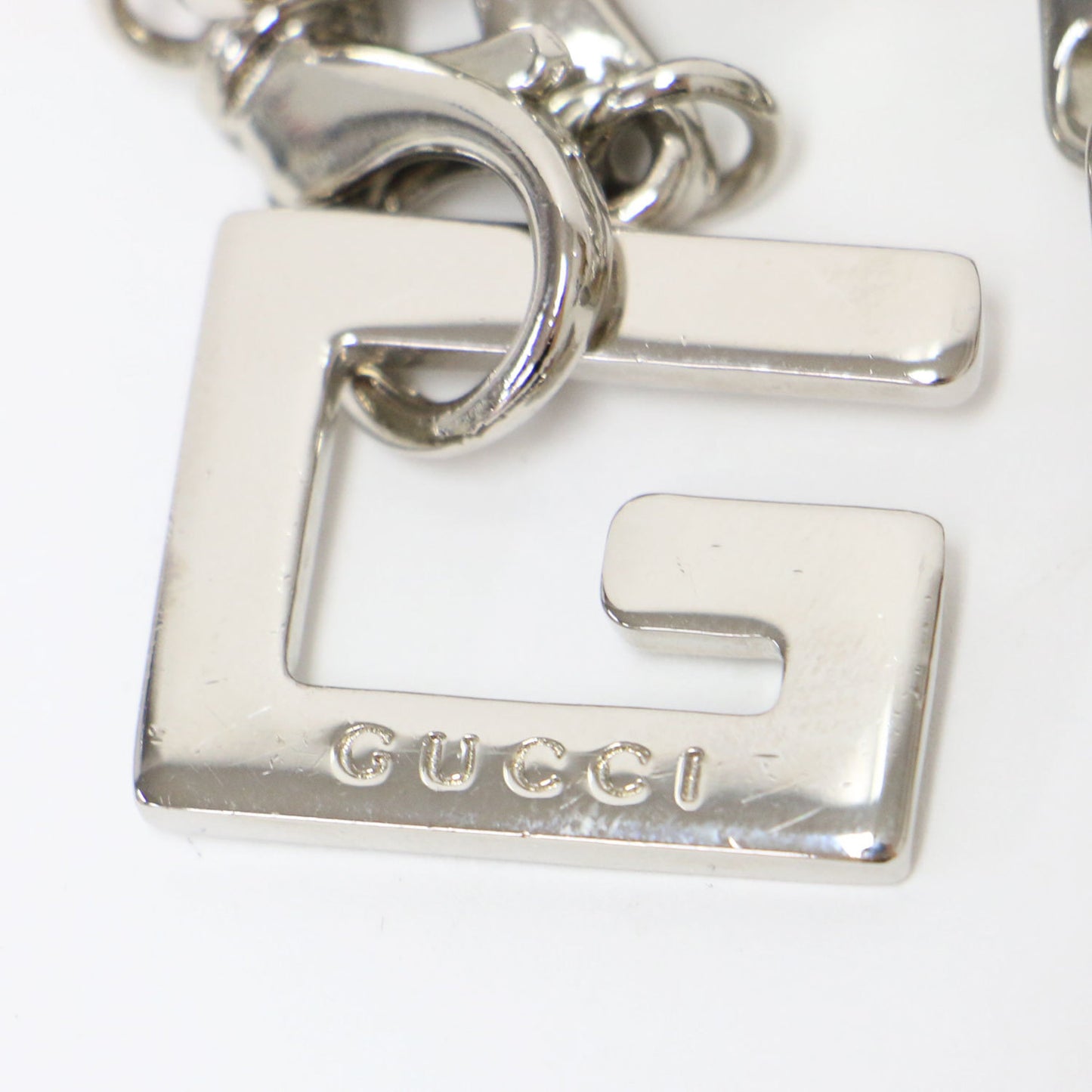 Gucci Women'S Silver Metal Charm Chain Belt