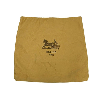 Celine Logo Horse-Drawn Carriage Hardware Calfskin Leather Mini Shoulder Bag/Pochette/Sacoche Black