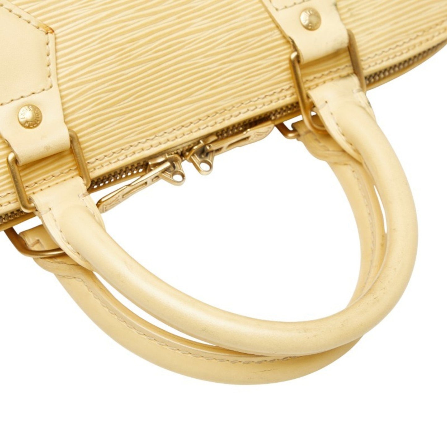 Louis Vuitton Epi Alma Handbag M5214A Vanilla Yellow Leather