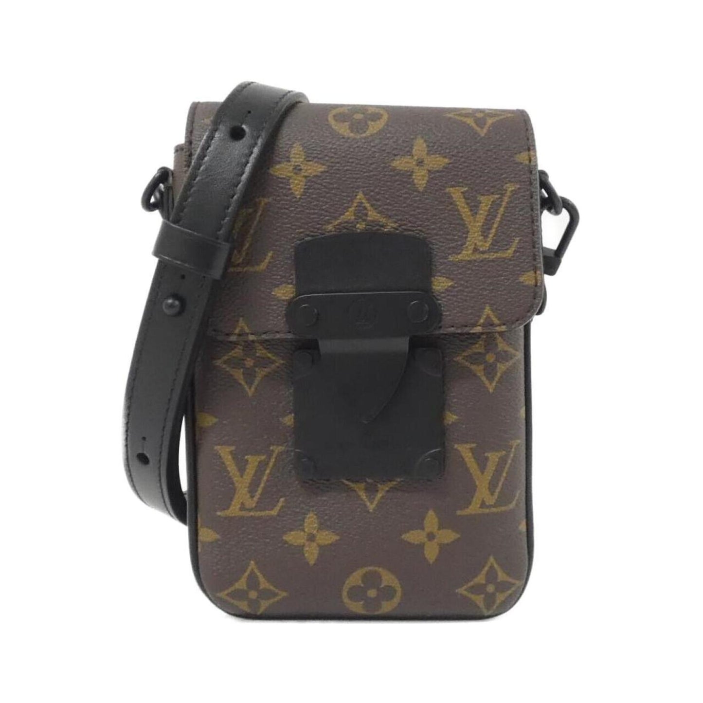Louis Vuitton Monogram Macassar S-Lock Vertical Wearable Wallet M81522 Shoulder Bag