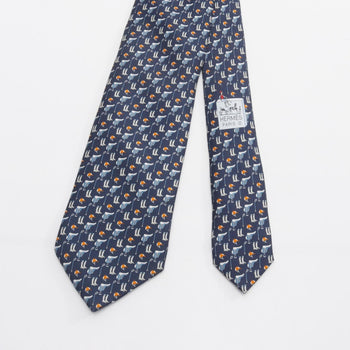 Hermes Herms Tenue De Jockey Silk Tie For Men