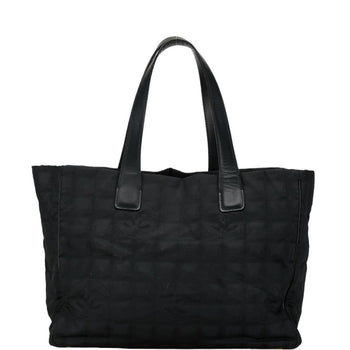 Chanel New Travel Line Tote Mm Bag A15991 Black Nylon Leather