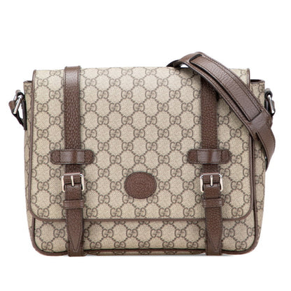 Gucci Gg Supreme Messenger Bag/Shoulder Bag 658542 Beige Brown Pvc Leather