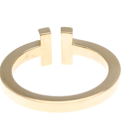 Tiffany T Square Ring Pink Gold (18K) Fashion No Stone Band Ring Pink Gold