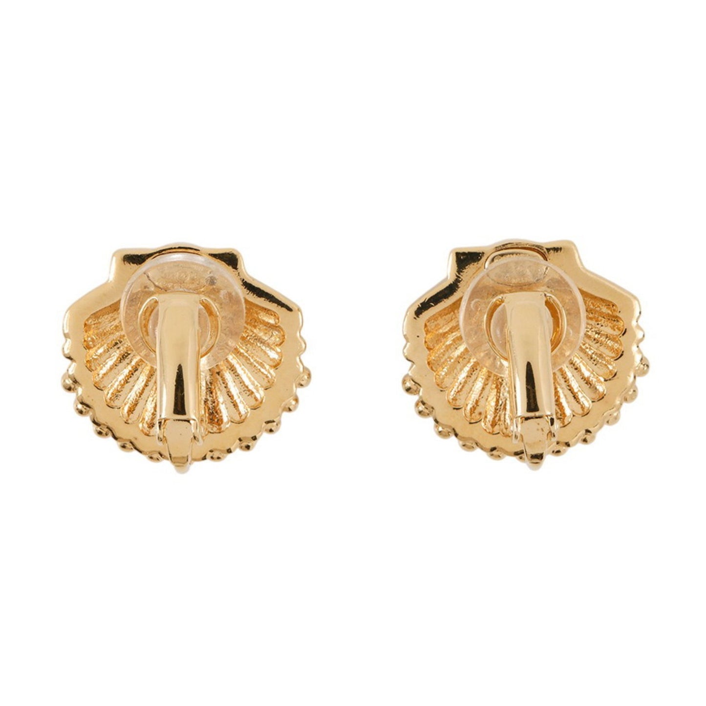 Chanel Coco Mark Seashell Strass Earrings G23C Rhinestone