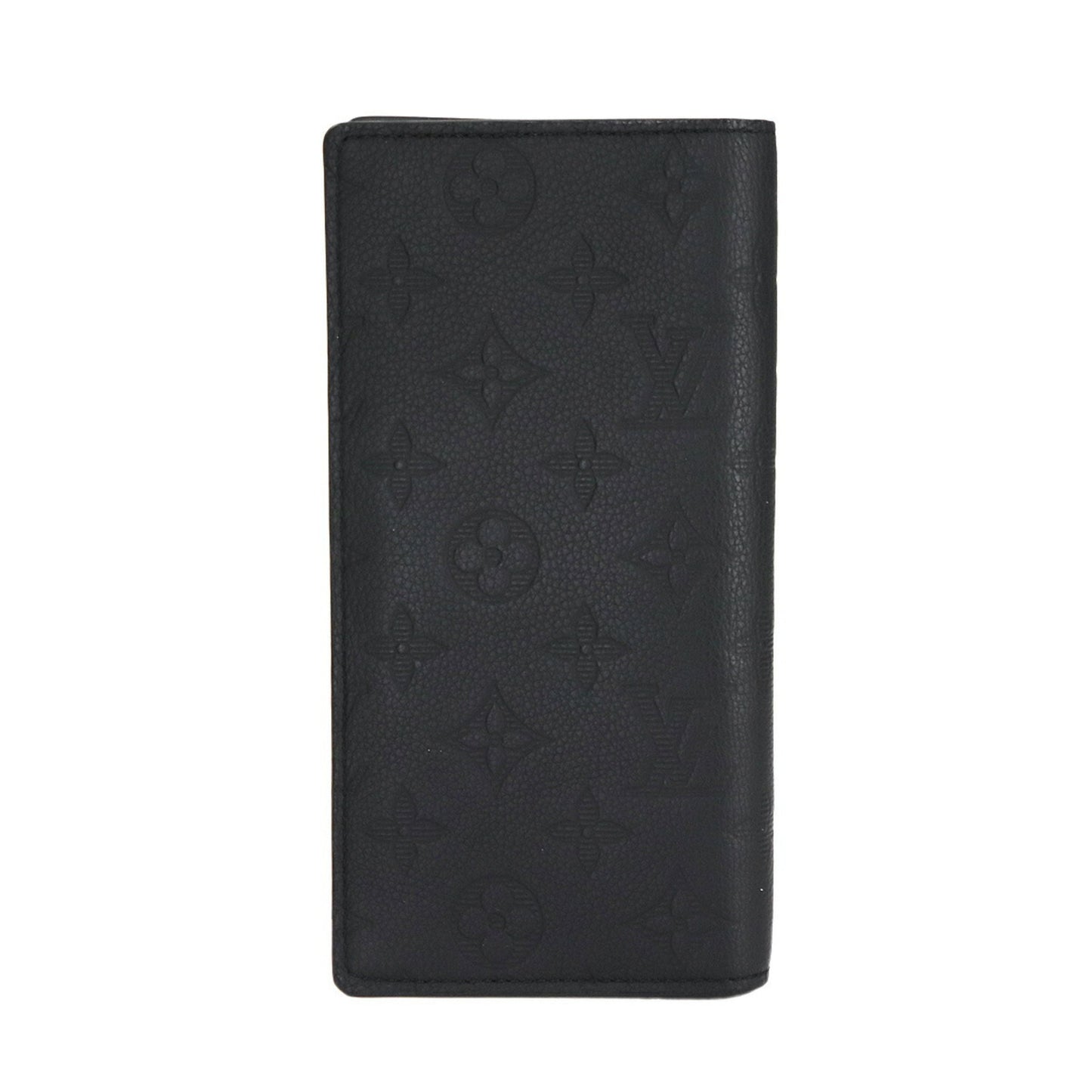 Louis Vuitton Monogram Shadow Portefeuille Brazza Bifold Long Wallet In Black Leather (M62900)