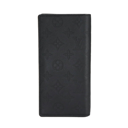 Louis Vuitton Monogram Shadow Portefeuille Brazza Bifold Long Wallet In Black Leather (M62900)