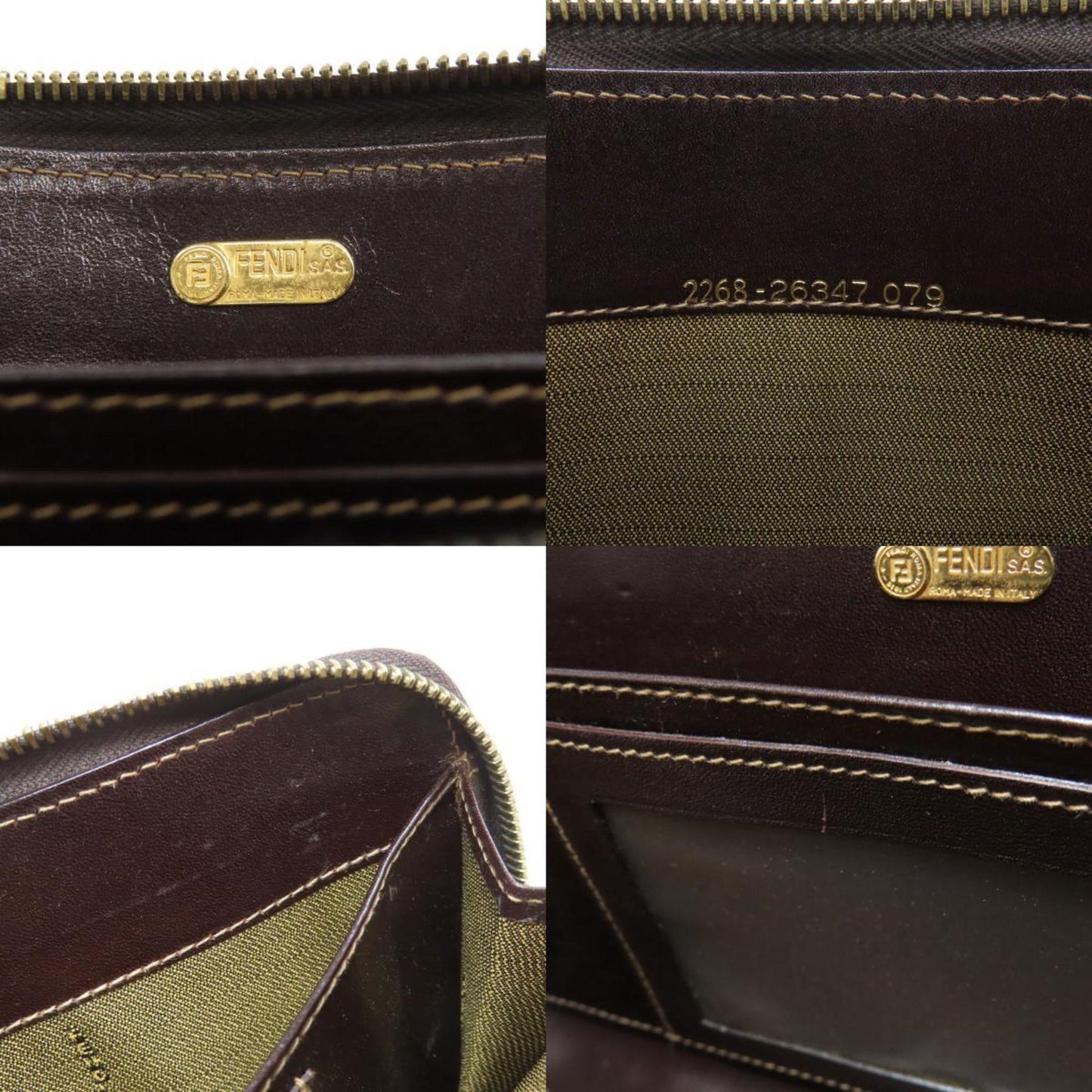 Fendi Zucca Pattern Canvas Handbag