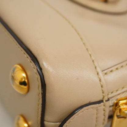 Gucci Handbag Sherry Line Horsebit 677212 Leather Beige 2-Way Bag