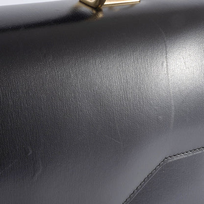 Gucci Old Ladylock Bag In Black Leather