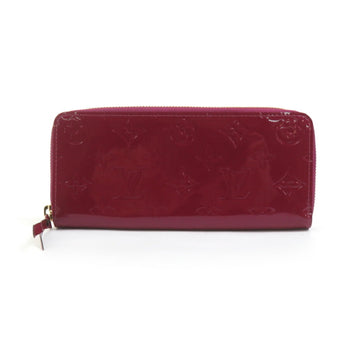 Louis Vuitton Louis Vuitton Round Long Wallet Monogram Vernis Portefeuille Clemence Magenta