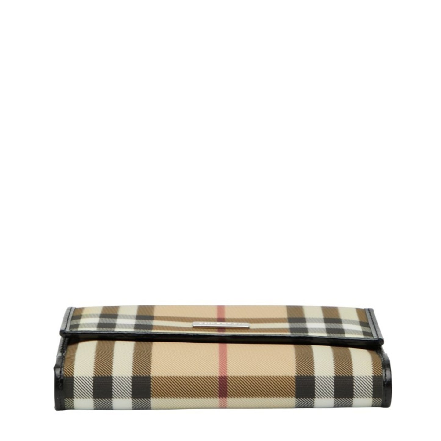 Burberry Nova Check Bifold Wallet In Beige And Black Leather