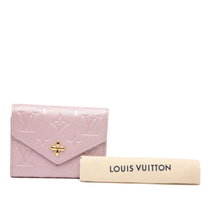 Louis Vuitton Monogram Empreinte Portefeuille Victorine Bifold Wallet M82343 Pink Leather