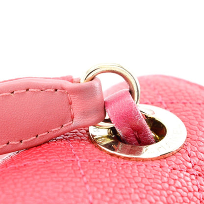 Chanel Coco Mark Handbag Shoulder A93659 Caviar Skin 2018 Pink 2Way Flap Top Handle